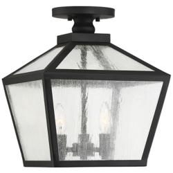 Woodstock 3-Light Outdoor Ceiling Light in Black