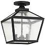 3_Woodstock 3-Light Outdoor Ceiling Light in Black more views