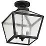 4_Woodstock 3-Light Outdoor Ceiling Light in Black more views
