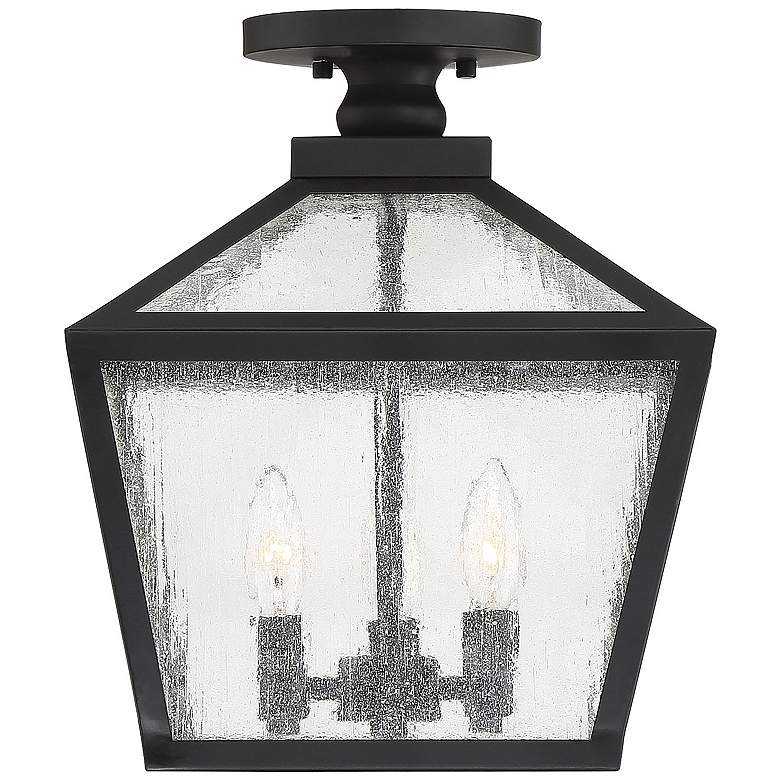 Image 5 Woodstock 3-Light Outdoor Ceiling Light in Black more views