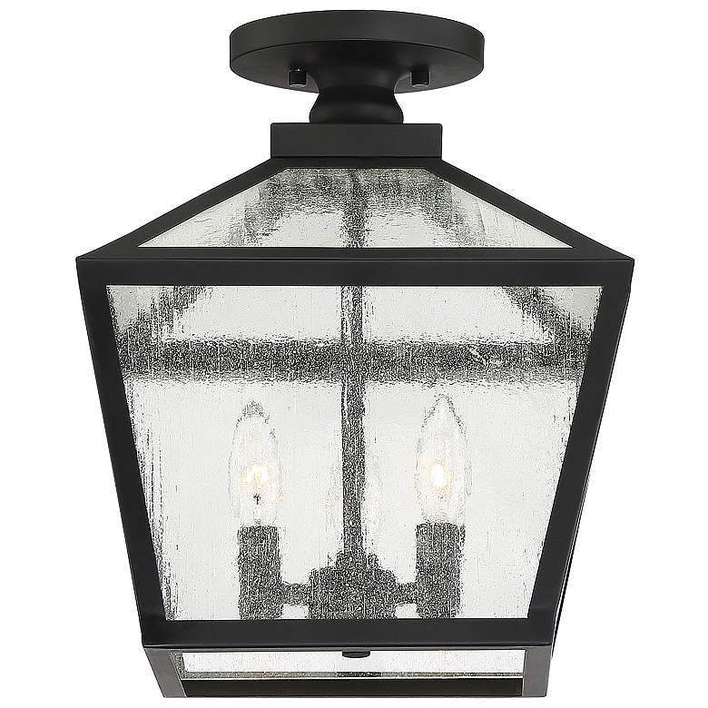 Image 6 Woodstock 3-Light Outdoor Ceiling Light in Black more views