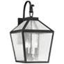 3_Woodstock 3-Light Outdoor Wall Lantern in Black more views