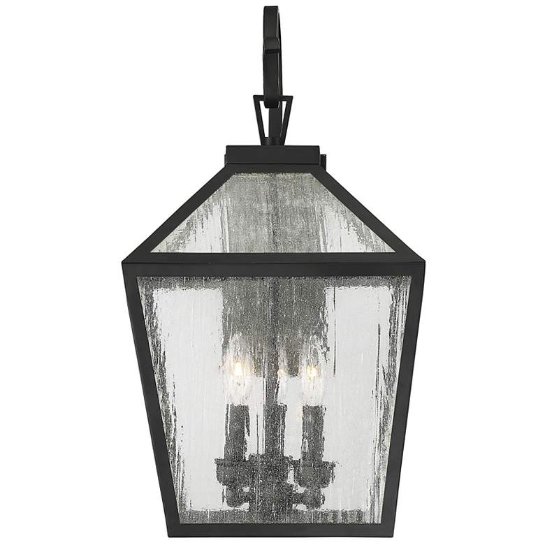 Image 5 Woodstock 3-Light Outdoor Wall Lantern in Black more views