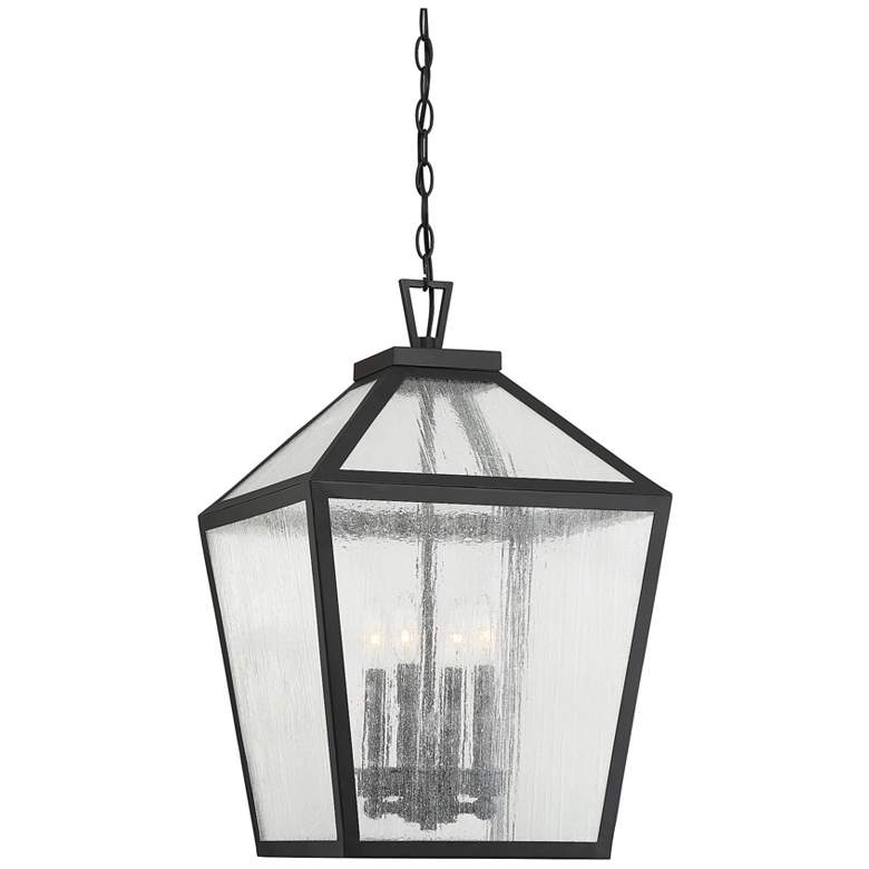 Image 1 Woodstock 4-Light Outdoor Hanging Lantern in Black