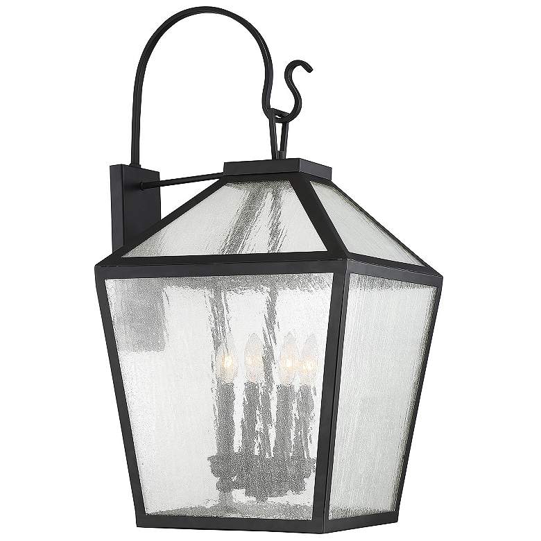 Image 1 Woodstock 4-Light Outdoor Wall Lantern in Black