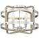 Woodway 15 3/4"W Brushed Nickel and Wood Grain Ceiling Light