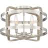 Woodway 15 3/4"W Brushed Nickel and Wood Grain Ceiling Light