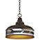 Woodwork Arrows Benson 15" Wide Bronze Pendant Light