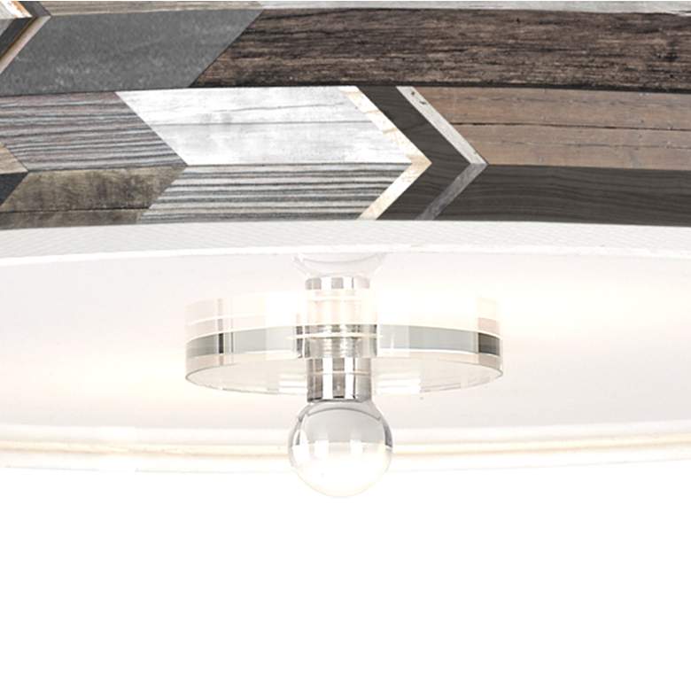 Image 3 Woodwork Arrows Giclee 16" Wide Semi-Flush Ceiling Light more views