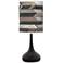 Woodwork Arrows Giclee Black Droplet Table Lamp