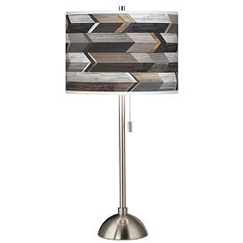 Image1 of Woodwork Arrows Giclee Brushed Nickel Table Lamp