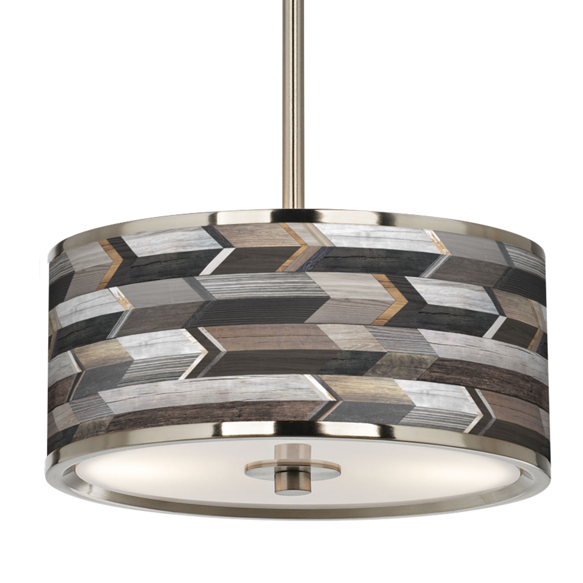 Image 3 Woodwork Arrows Giclee Glow 10 1/4" Wide Pendant Light more views