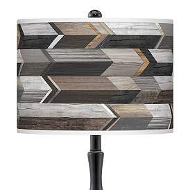 Image2 of Woodwork Arrows Giclee Paley Black Table Lamp more views