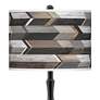 Woodwork Arrows Giclee Paley Black Table Lamp