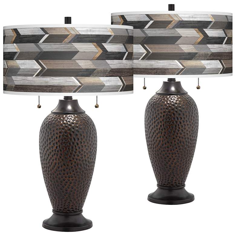 Image 1 Woodwork Arrows Oil-Rubbed Bronze Table Lamps Set of 2