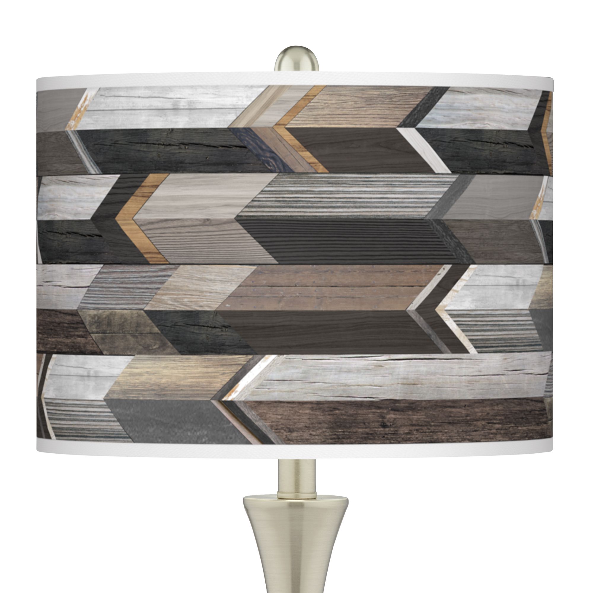 Image 2 Woodwork Arrows Trish Brushed Nickel Touch Table Lamps Set of 2 more views