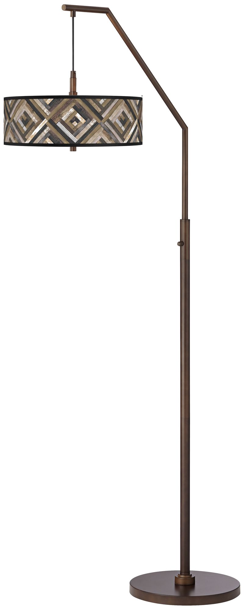 Woodwork Diamonds Bronze Downbridge Arc Floor Lamp 68X46 Lamps Plus