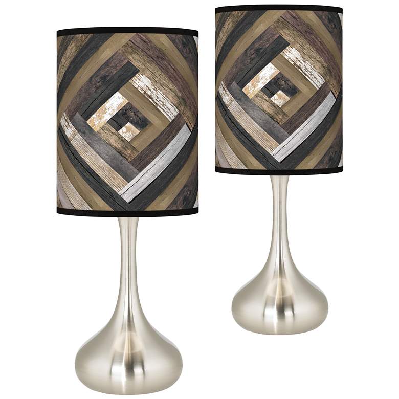 Image 1 Woodwork Diamonds Giclee Droplet Table Lamps Set of 2