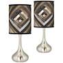 Woodwork Diamonds Giclee Droplet Table Lamps Set of 2