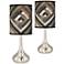 Woodwork Diamonds Giclee Droplet Table Lamps Set of 2