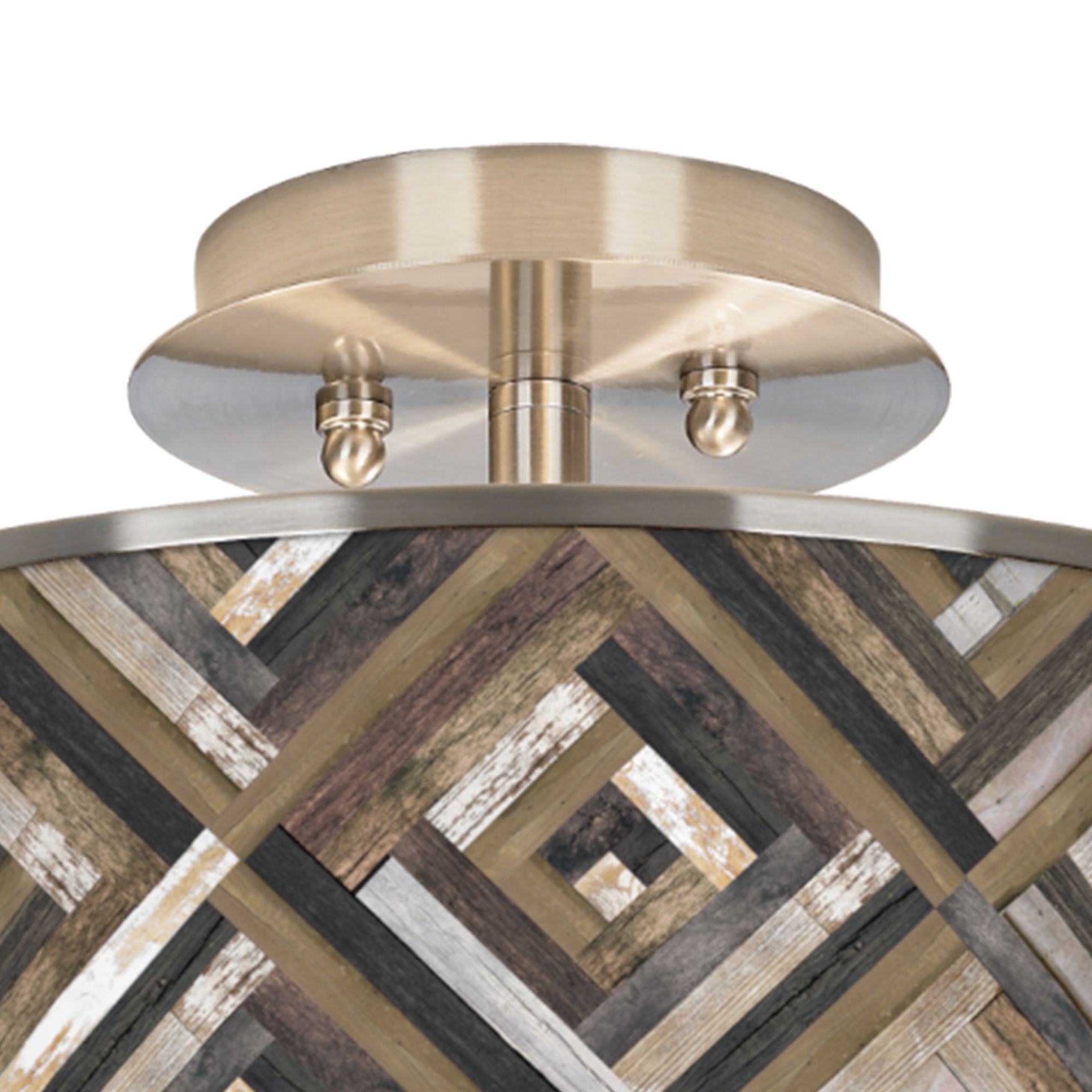 Image 2 Woodwork Diamonds Giclee Glow 14" Wide Ceiling Light more views