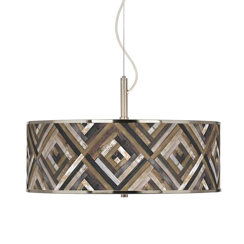 Image 1 Woodwork Diamonds Giclee Glow 20" Wide Pendant Light