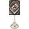 Woodwork Diamonds Giclee Modern Rustic Droplet Table Lamp