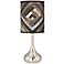 Woodwork Diamonds Giclee Modern Rustic Droplet Table Lamp