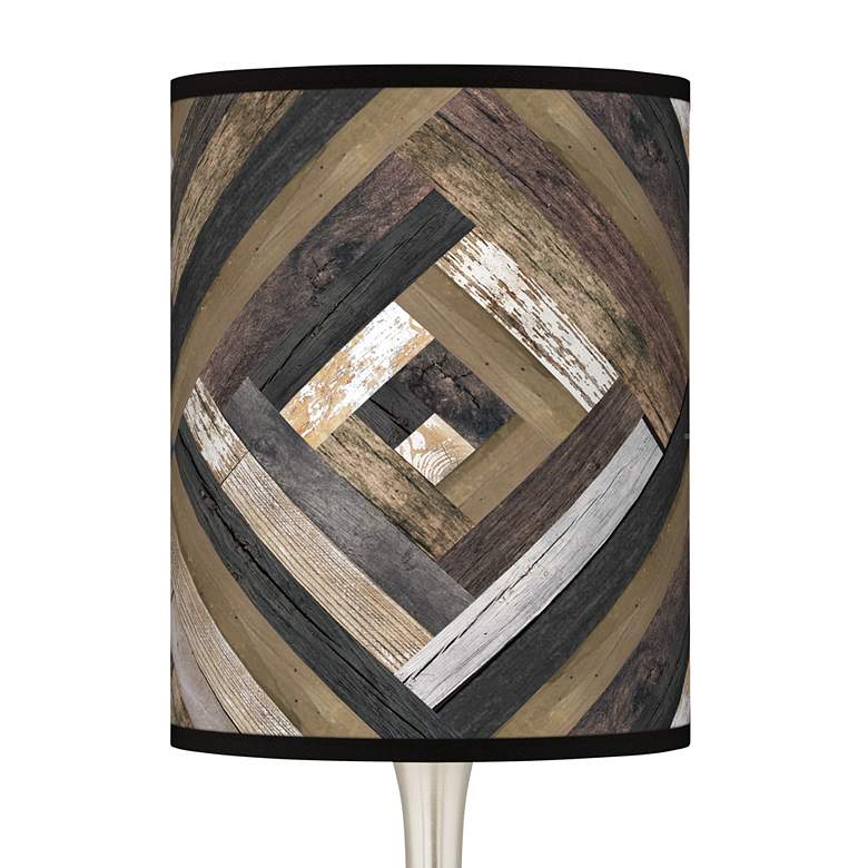 Image 2 Woodwork Diamonds Giclee Modern Rustic Droplet Table Lamp more views