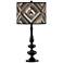 Woodwork Diamonds Giclee Paley Black Table Lamp