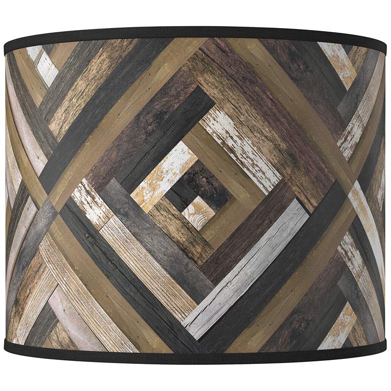 Image 1 Woodwork Diamonds Giclee Round Drum Lamp Shade 14x14x11 (Spider)