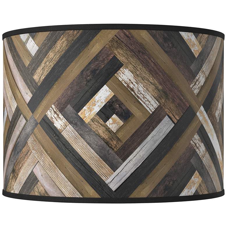 Image 1 Woodwork Diamonds Giclee Round Drum Lamp Shade 15.5x15.5x11 (Spider)