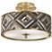 Woodwork Diamonds Gold 14" Wide Ceiling Light