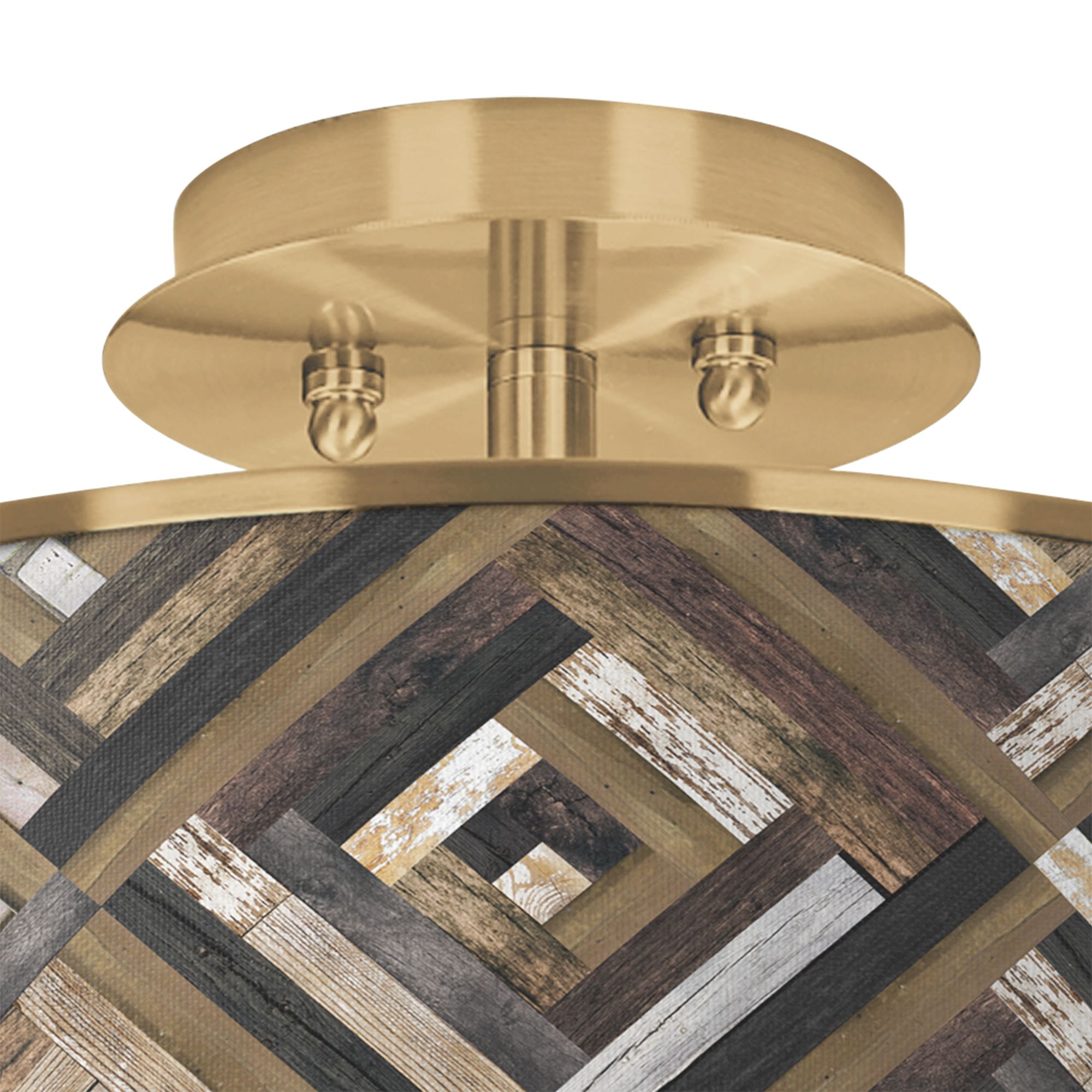 Image 2 Woodwork Diamonds Gold 14" Wide Ceiling Light more views