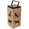 Woofer 10 3/4"H Tan Dog Cut-Out Solar Portable Lantern