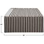 3_Wool Kilim Upholstered Coffee Table Ottoman, Striped Cream and Brown more views