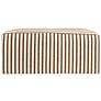 5_Wool Kilim Upholstered Coffee Table Ottoman, Striped Cream and Brown more views