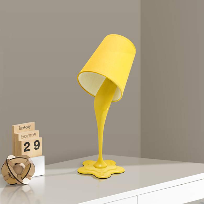 Image 1 Woopsy 15 1/2 inch High Accent Lamp in Yellow