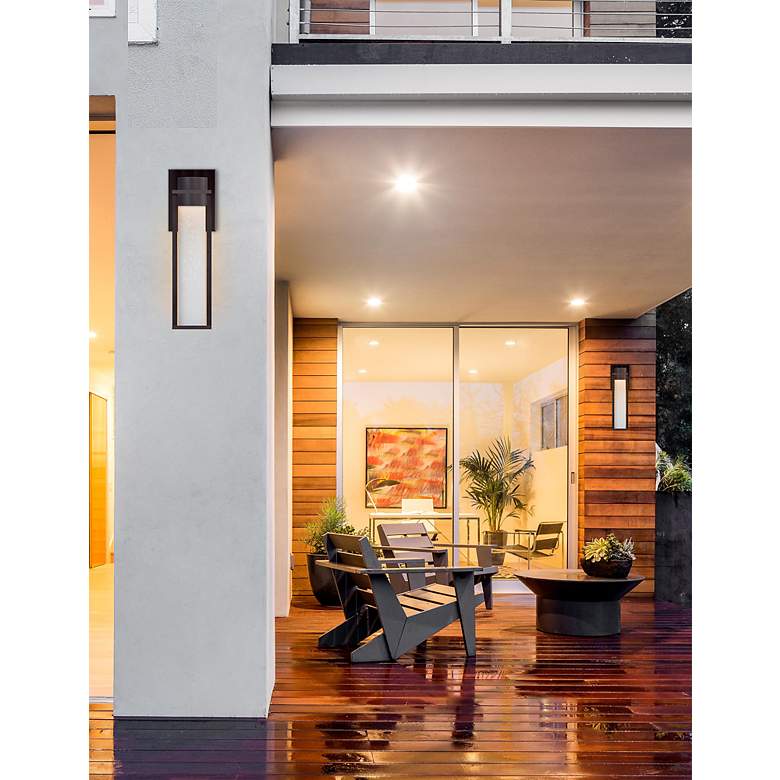 Image 4 Wooster 15" High Matte Black LED Outdoor Wall Light more views