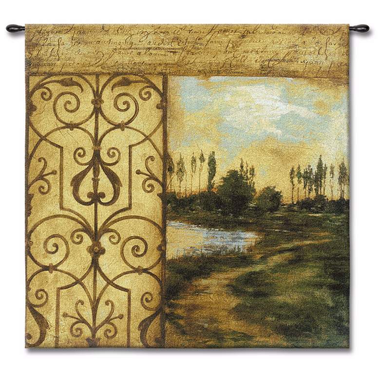 Image 1 Words in the Wind 53 inch Square Wall Tapestry
