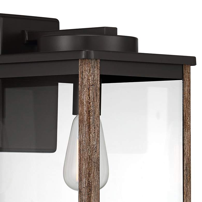 Image 3 Wordsworth Field 17" High Bronze and Wood Grain Outdoor Wall Light more views