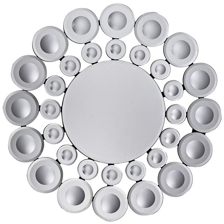 Image 1 Worland 31 inch Round Contemporary Wall Mirror