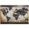 World Map 2 48"W Mixed Media Metal Dimensional Wall Art