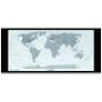 World Map 47 1/4" Wide Glass and Chrome Modern Computer Office Desk in scene
