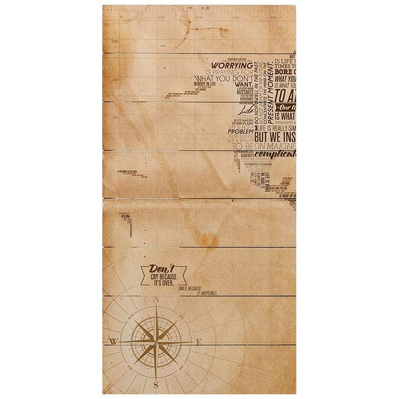 Image 3 World Map Arte de Legno 60" Wide Quadriptych Wood Wall Art more views