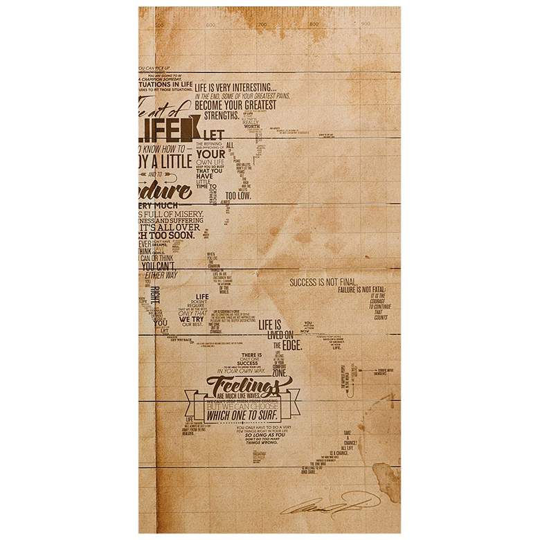 Image 6 World Map Arte de Legno 60" Wide Quadriptych Wood Wall Art more views