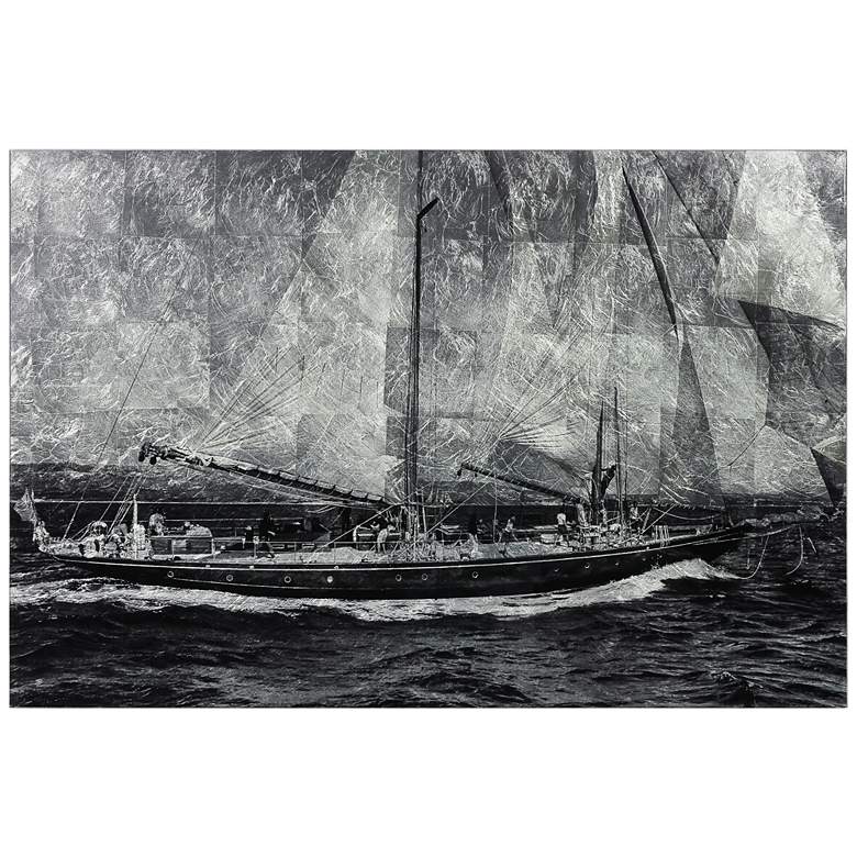 Image 2 World Regata Reverse Printed Tempered Glass with Silver Leaf Wall Art