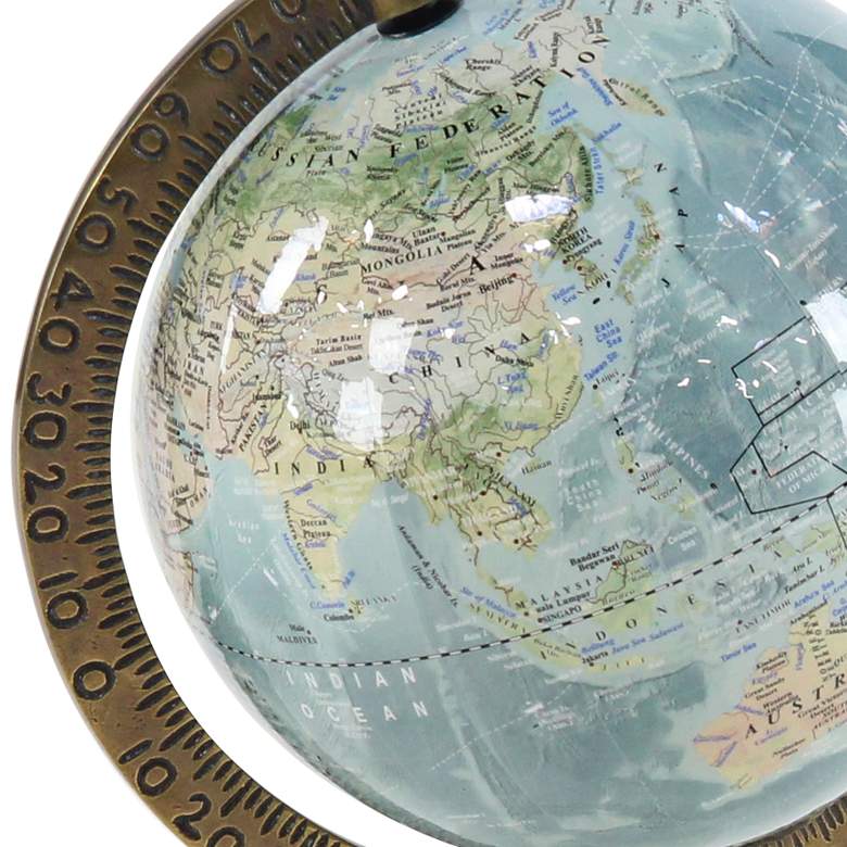 Image 4 World Travels 16 inch High Blue Round Decorative Globe more views