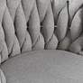 6_Woven 41.5" High Gray Upholstery Chair with Silver Frame more views