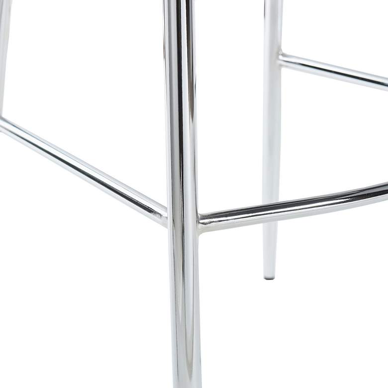 Image 7 Woven 41.5" High Gray Upholstery Chair with Silver Frame more views